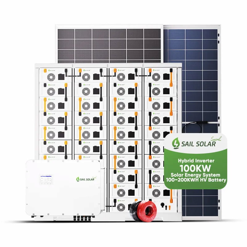 100Kw C&I Hybrid Energy Storage Solar System with 100Kwh 200Kwh Backup Battery