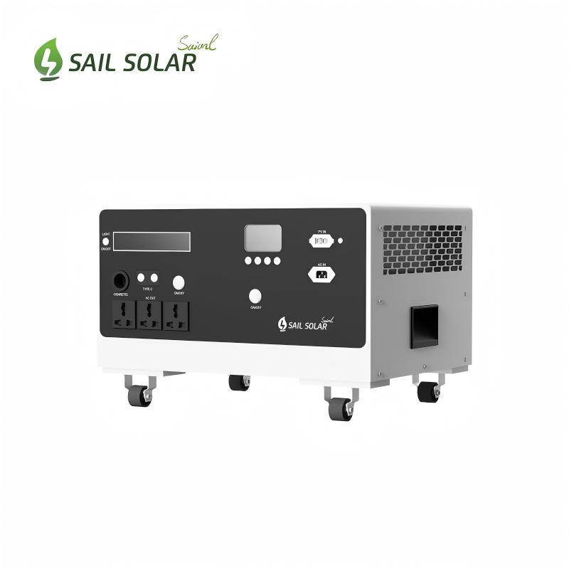 Onduleur Sail Solar tout-en-un ESS 2 kW et batterie au lithium 2,56 kWh : alimentation portable pour usage domestique