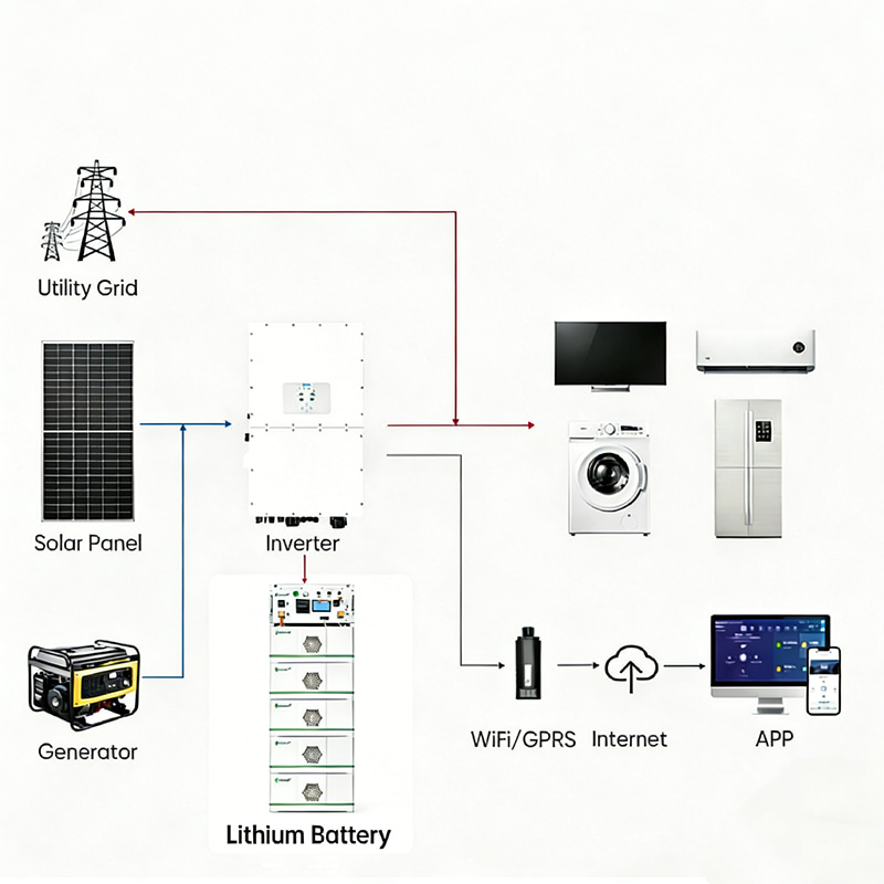 50kw hybrid solar system bracket